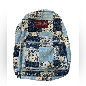 Wrangler Blue Paisley Y2K Backpack New